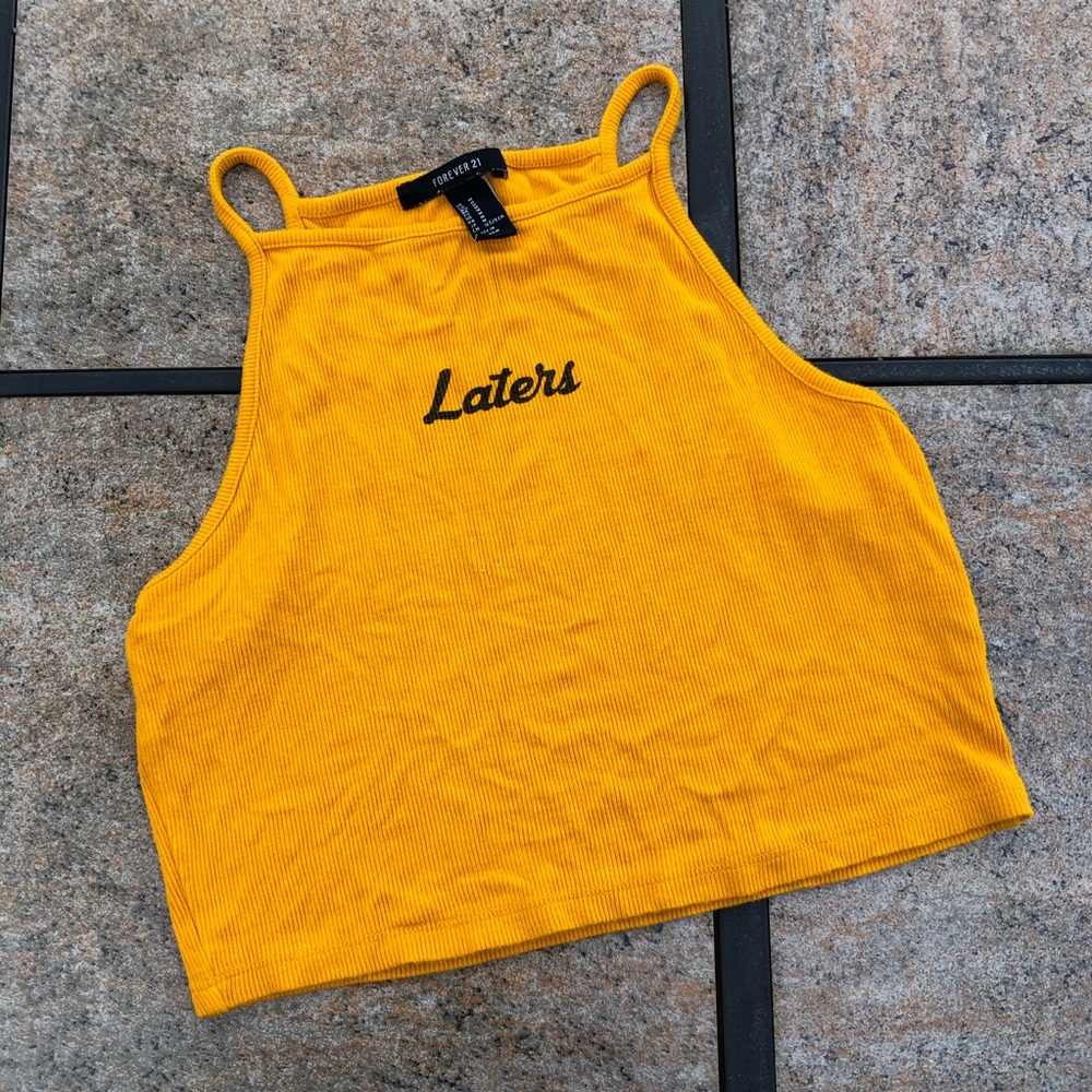 f21 ribbed crop top